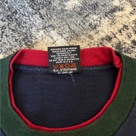 Vintage Harley Davidson Tri Color Color Block Single Stitch T Shirt - Picture 4 of 11